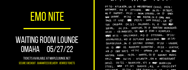 Emo Nite at Waiting Room Lounge tickets Emo Nite at Waiting Room Lounge